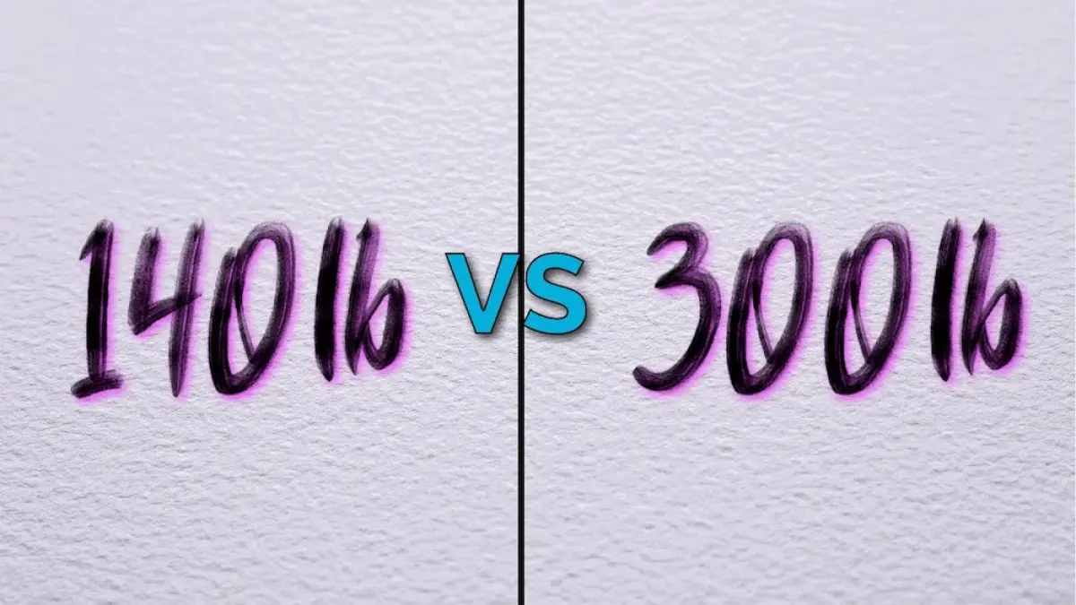 The true difference between watercolor paper weights. Which is best?