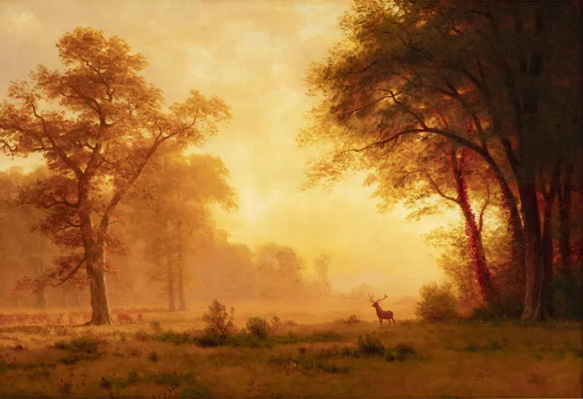 Sunrise in the Hetch Hetchy Valley, California by Albert Bierstadt