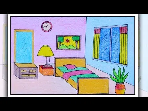 How to draw bedroom
