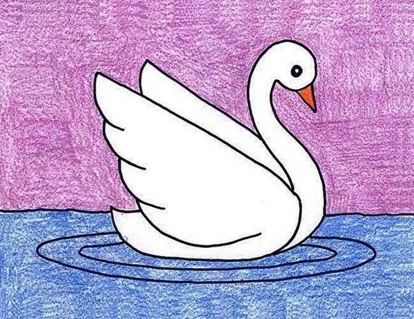 How to Draw a Swan: Easy Step-by-Step Art Lesson for Kids
