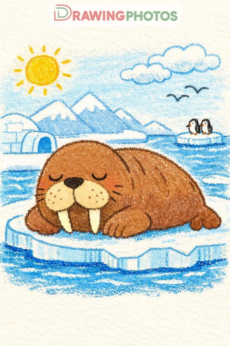 Learn to Draw a Walrus Step by Step (Beginner Friendly)