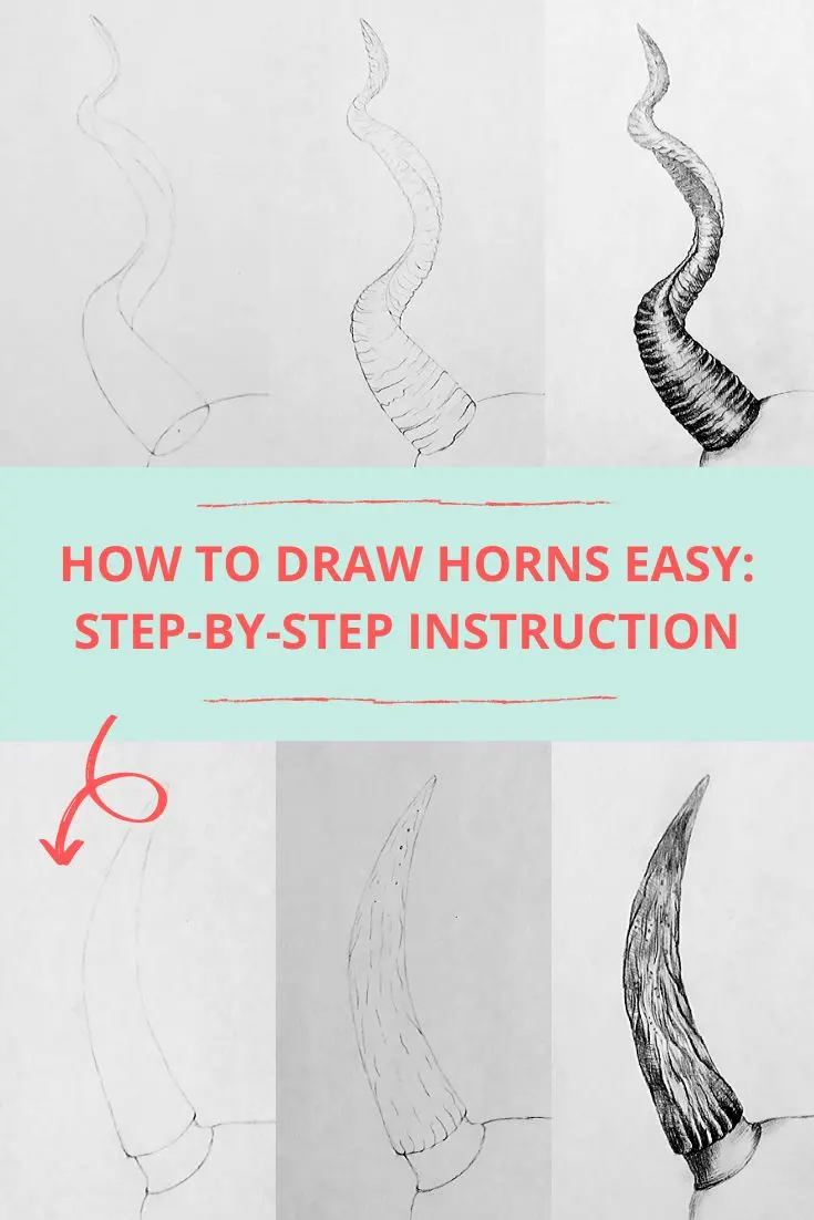 How to Draw Horns Easy: Step-by-Step Instruction