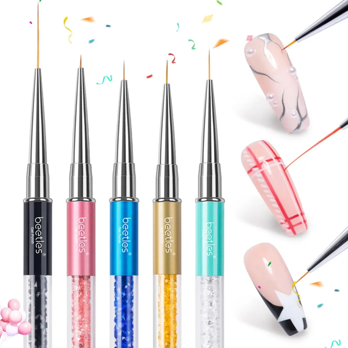 Beetles Nail Art Liner Brush Set