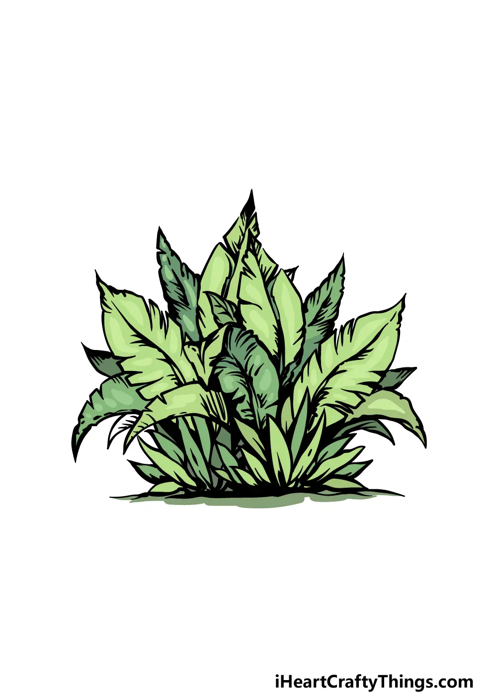 How do you draw bushes