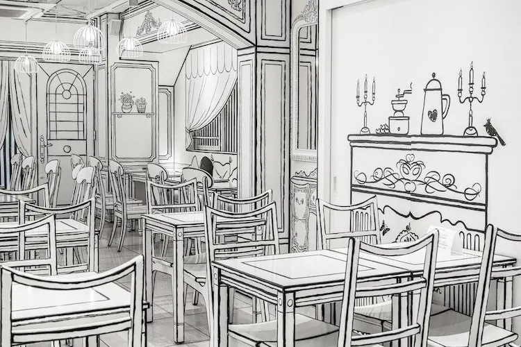 Tokyo's 2D Cafe Looks Like an Incredible Manga Drawing