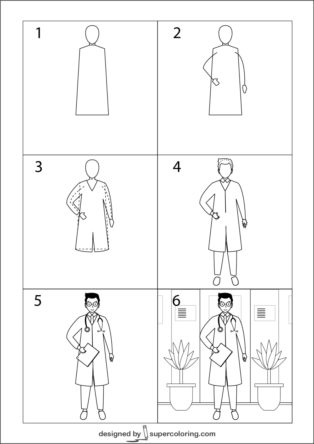 How to Draw a Doctor Easy