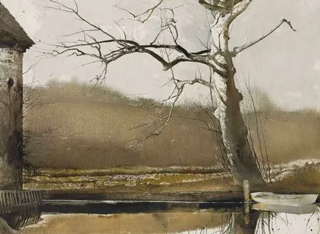 Eye Candy for Today: Andrew Wyeth drybrush & watercolor