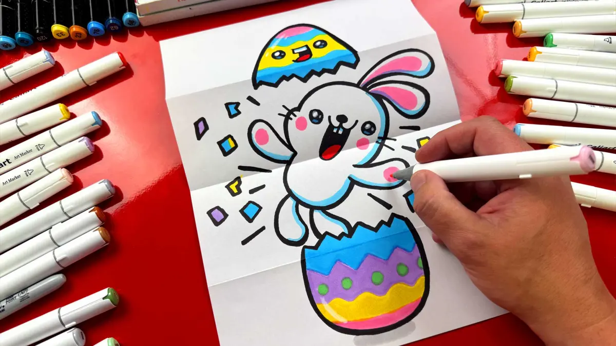 How To Draw A Funny Easter Egg Folding Surprise