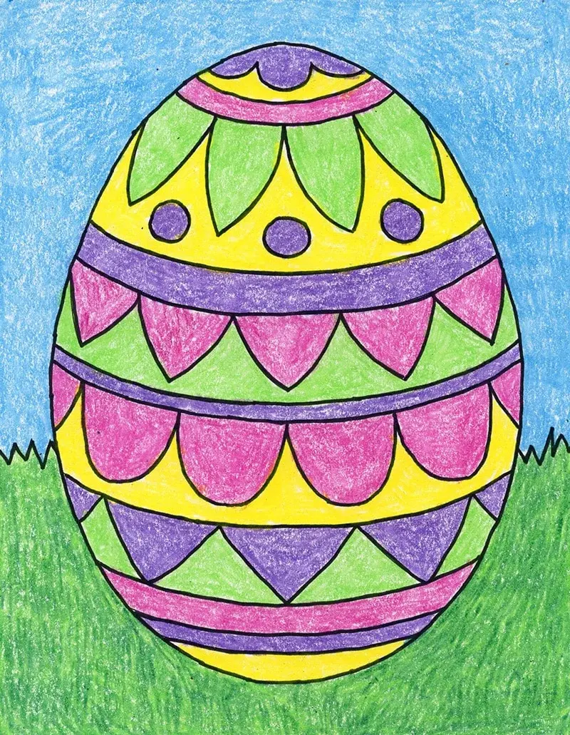 How to Draw an Easter Egg: Easy Step-by-Step Art Lesson for Kids