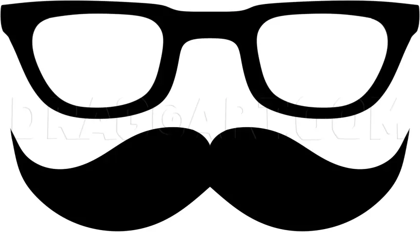 How To Draw Hipster Glasses, Drawing, Step by Step, by Dawn