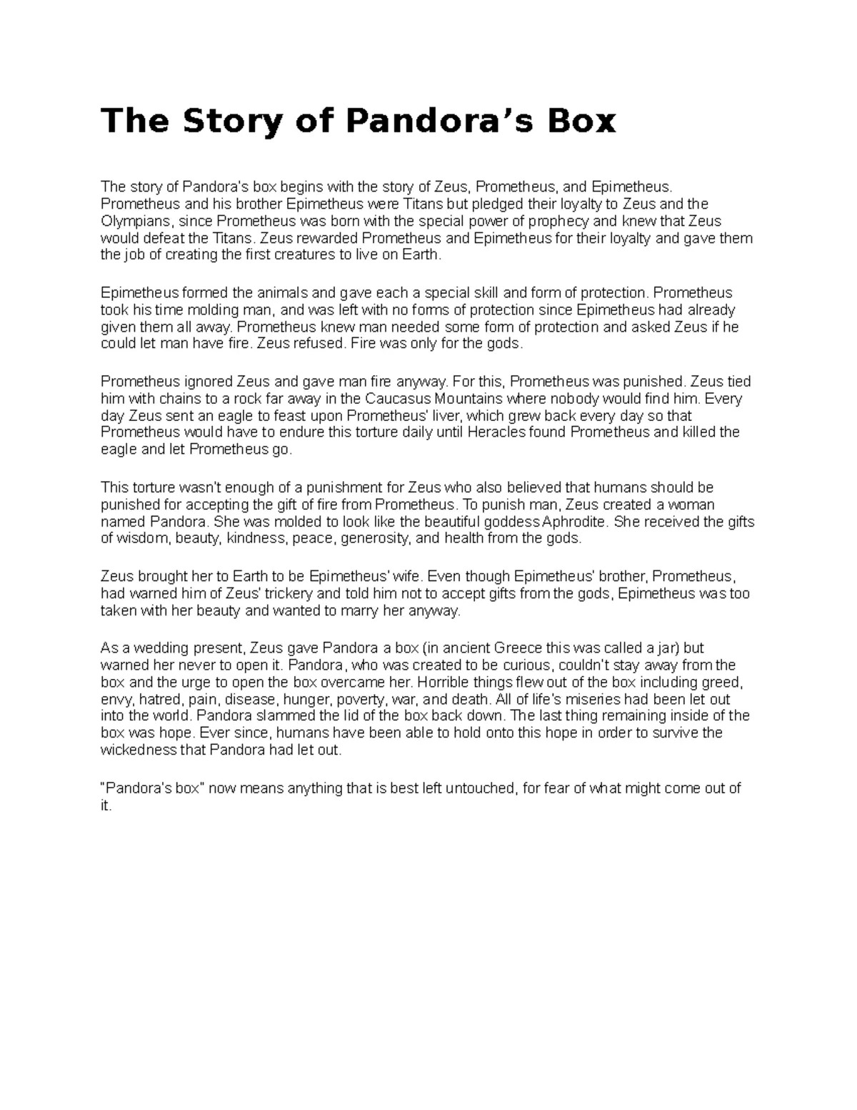 Greek Mythology (GM101): The Tale of Pandora's Box Explained