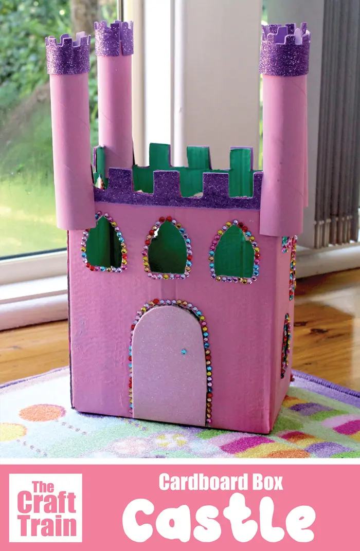 Cardboard castle craft for kids