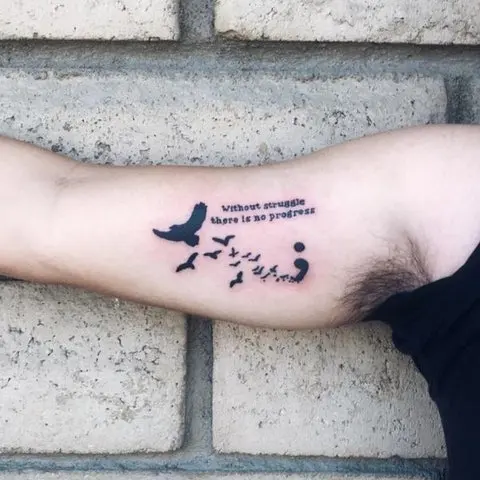 Semicolon Tattoo Meaning and Semicolon Tattoo Ideas