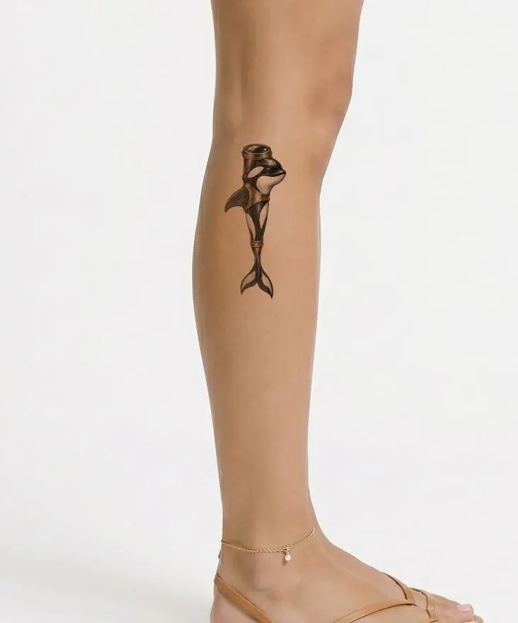 Steampunk Orca Tattoo Design