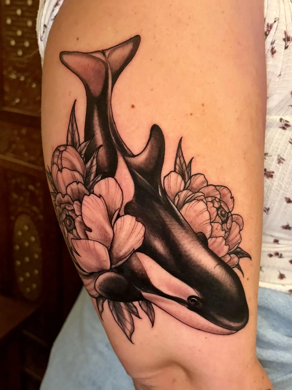 Orca tattoo! Ricardo Ales, Portland OR, Deja Vu Tattoo