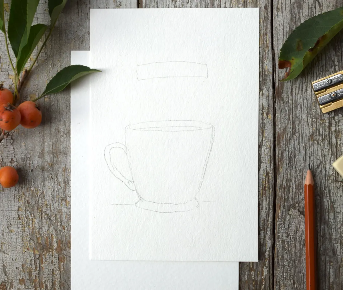 Cozy Autumn Teacup Illustration Tutorial