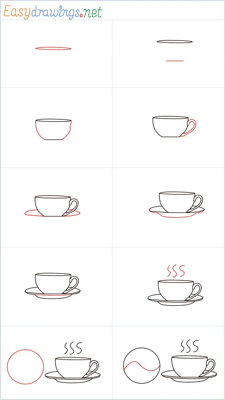 How To Draw A Teacup Step by Step