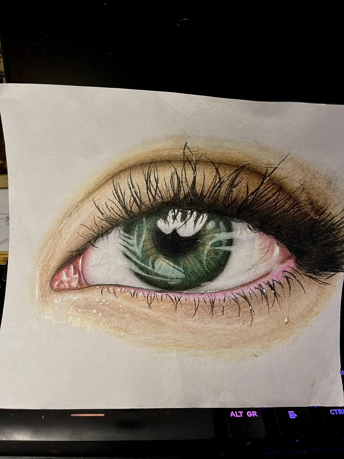 How do you color eyes with colored pencils