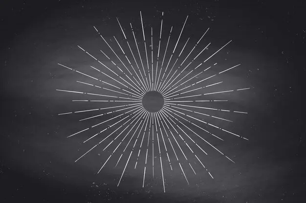 Linear drawing of light rays