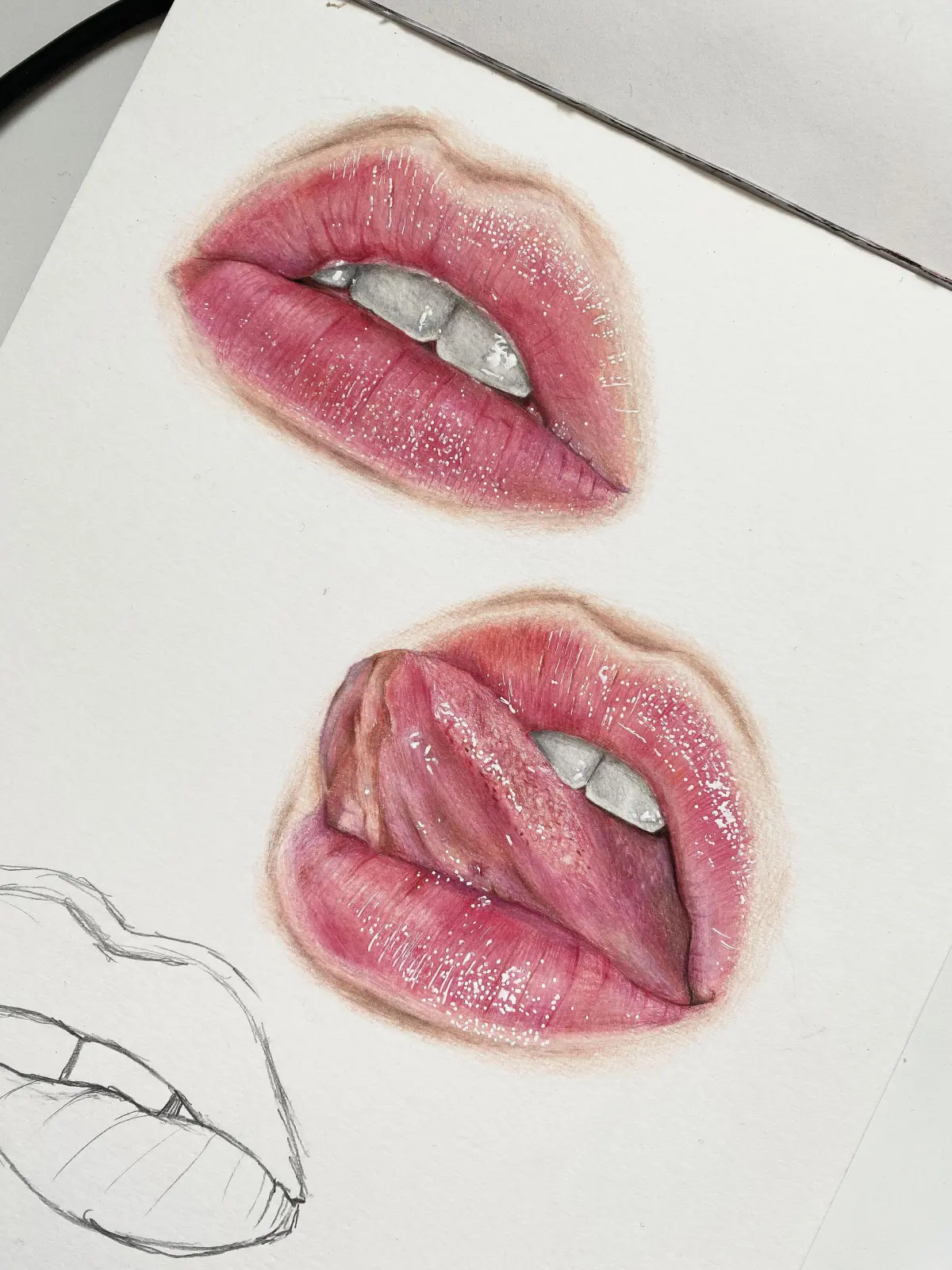 lips drawing! i have two more left to colour :)