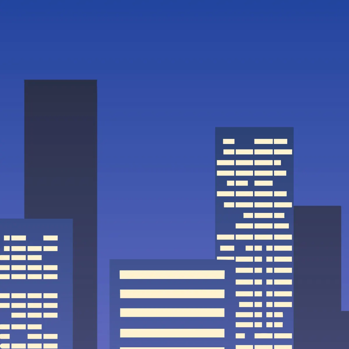 City pop style illustration】How to draw a simple night cityscape