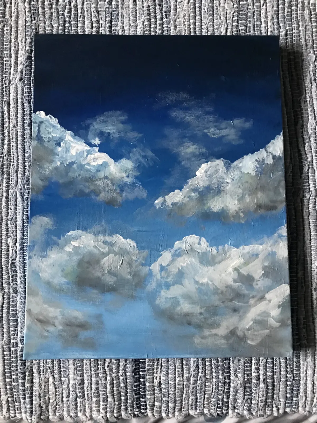 How do you paint the sky with acrylic paint