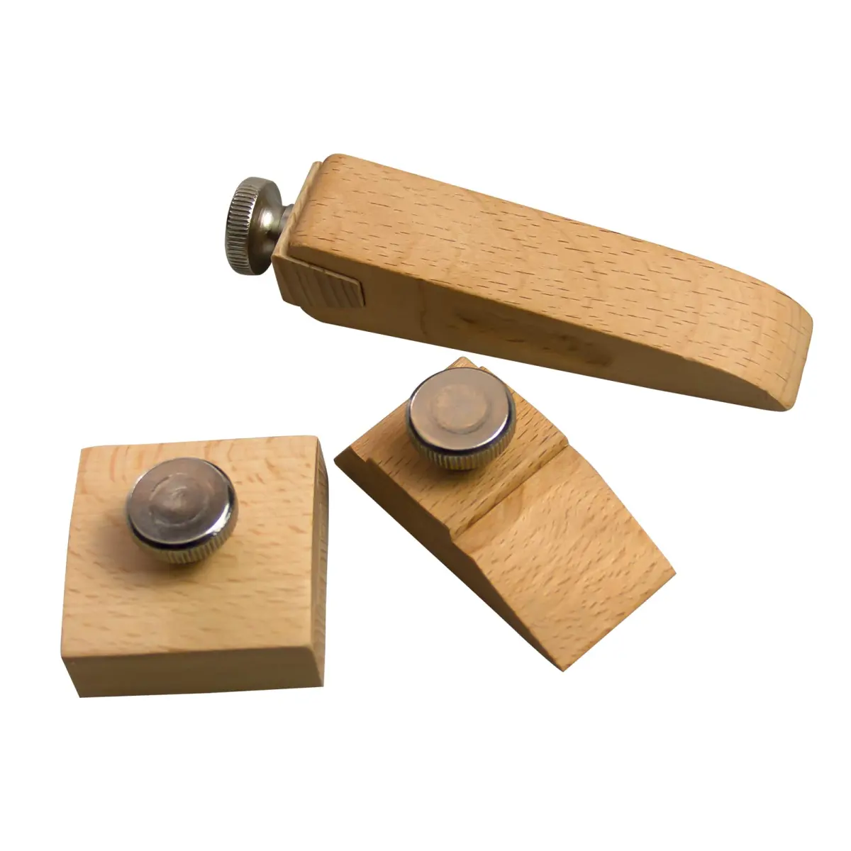 KVMORZE 3Pcs Wooden Sandpaper Block Set, Bevel Wedge Hand Sanding Block