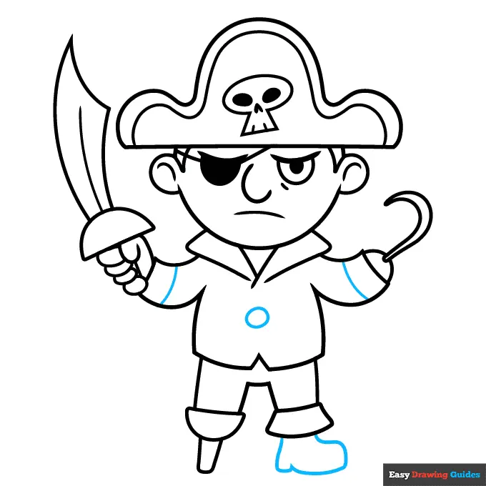 How to Draw an Easy Cartoon Pirate