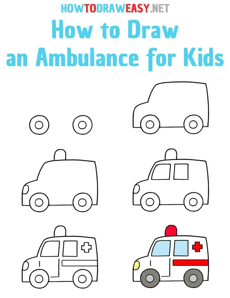 How to Draw an Ambulance for Kids