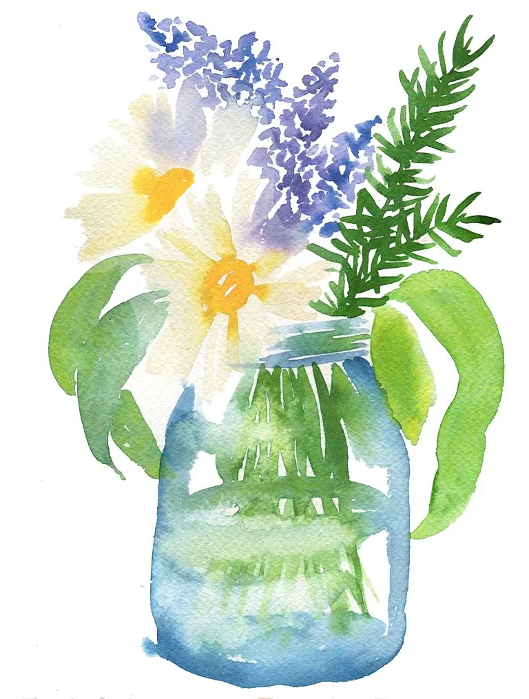 Paint flowers watercolor — image 2