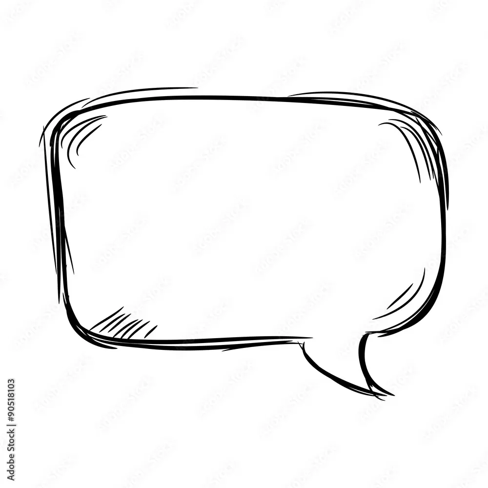 Hand Drawn Speech Bubble Stock