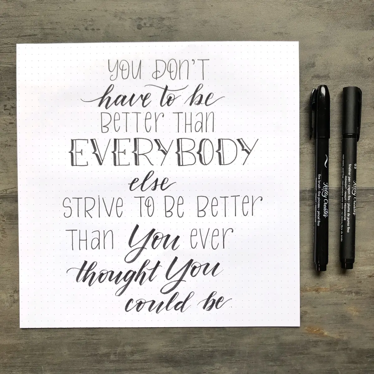 Easy Hand Lettered Alphabet Style to Practice
