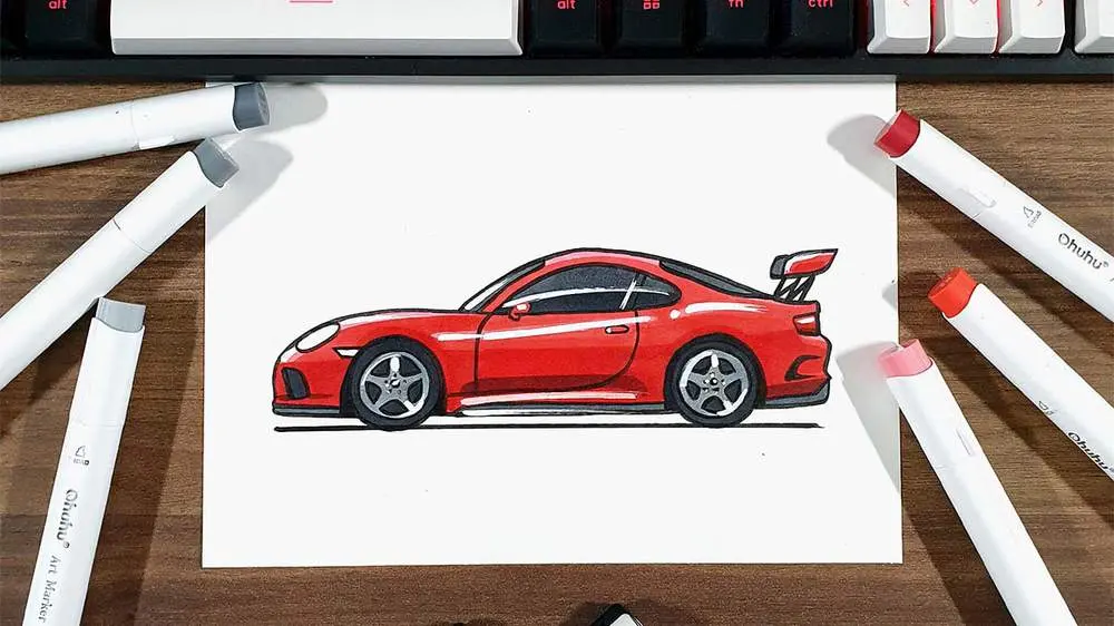How to Draw a Cartoon Car