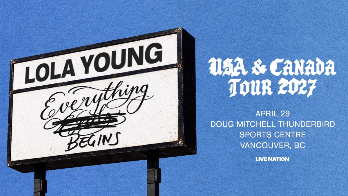 Live Nation W Canada on X: "Lola Young is back on tour! Catch her at Doug Mitchell Thunderbird Sports Centre i