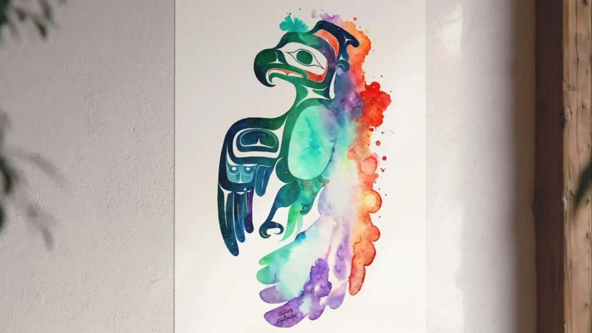 Tlingit creator of 'Formline Evolved' teaches art and culture through painting workshops
