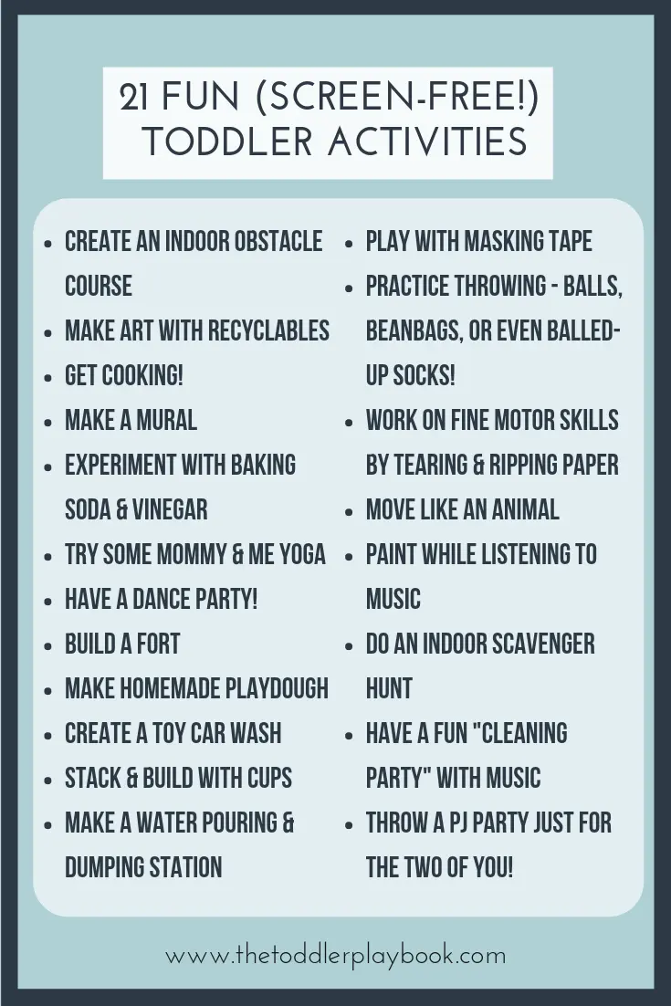 21 Rainy Day Activities That Toddlers (And Moms) Love!