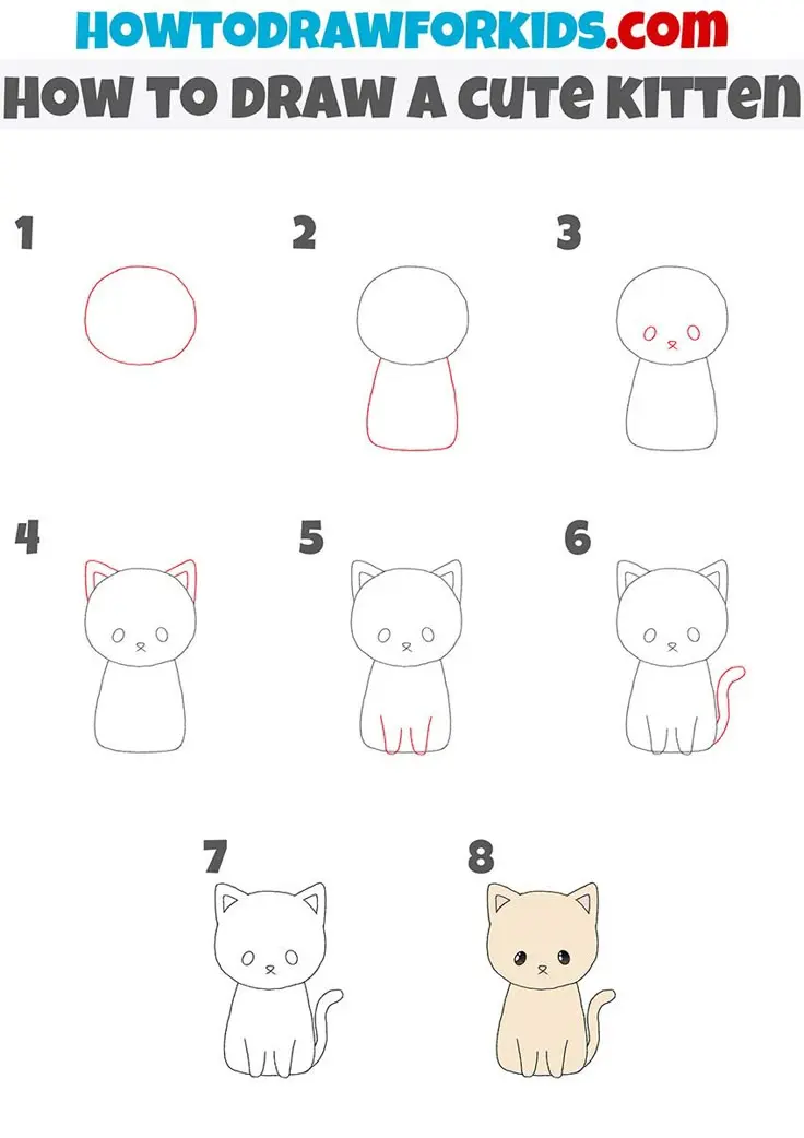 How to Draw a Cute Kitten