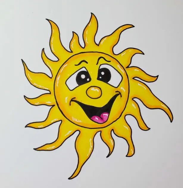 How to Draw a Sun Step by Step
