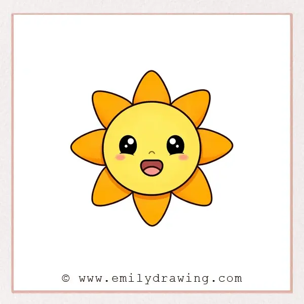 How to Draw a Cartoon Sun