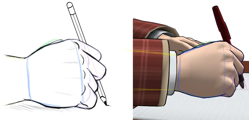 Common Hand Expressions: Holding a Pencil “Common Hand Expressions #4” by LizStaley