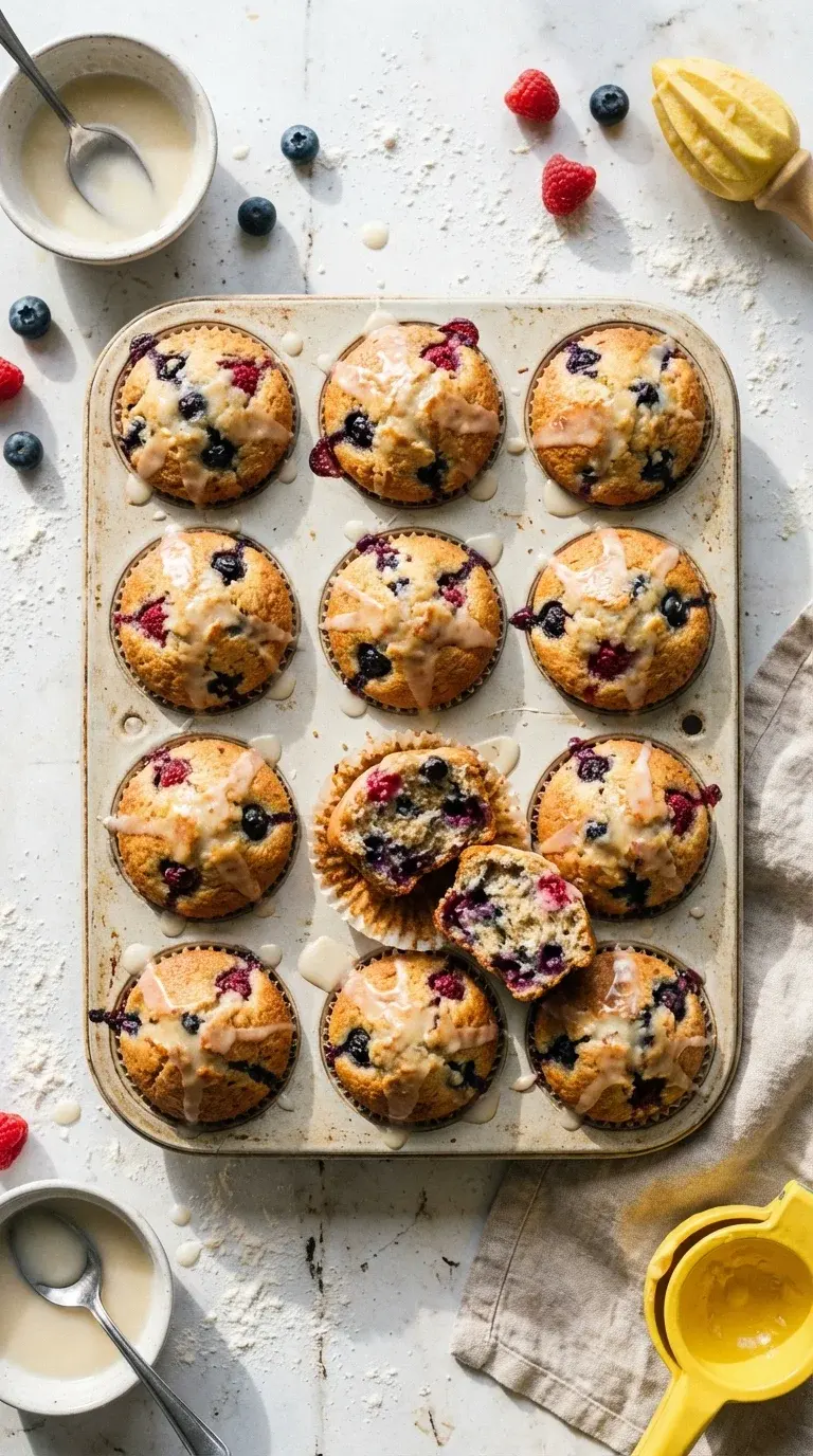 Blueberry Raspberry Muffins