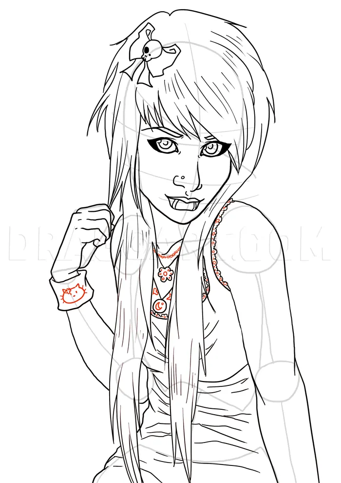 How To Draw Scene Girls, Drawing, Step by Step, by NeekoNoir