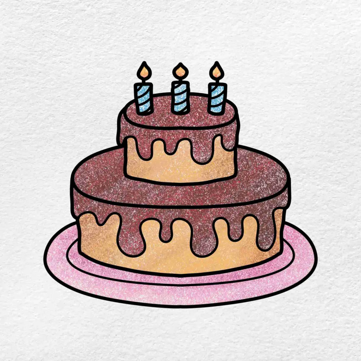 How to Draw a Cake (Step by Step)