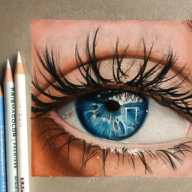 Draw realistic eyes colored pencils — image 2