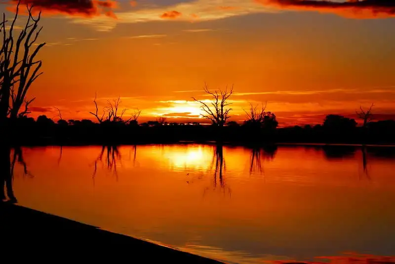 Sunset watercolor painting