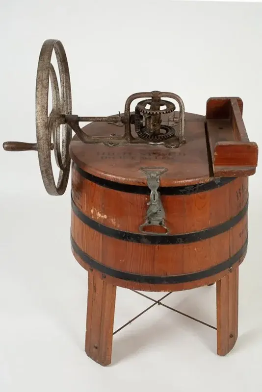 TIL In 1874, American William Blackstone invented the first at-home (albeit manually-operated) washing machine