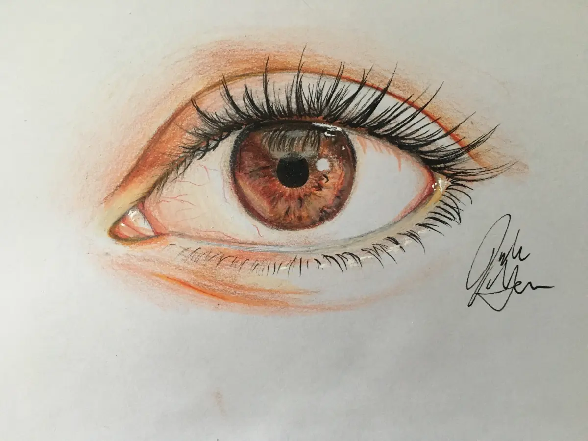 How to Draw an Eye in Colored Pencil (with )