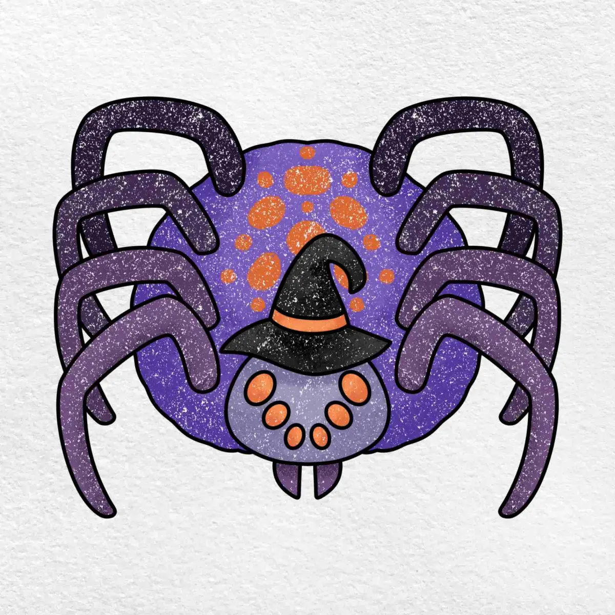 How to Draw a Halloween Spider