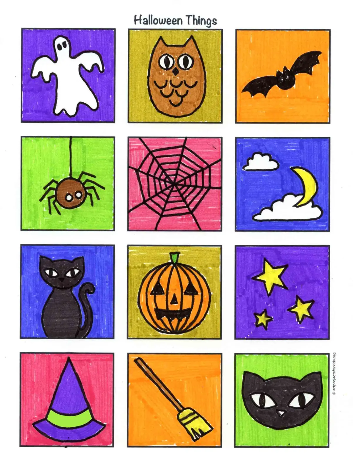 How to Draw Easy Halloween : 12 Step-by-Step Directed Drawings for Kids