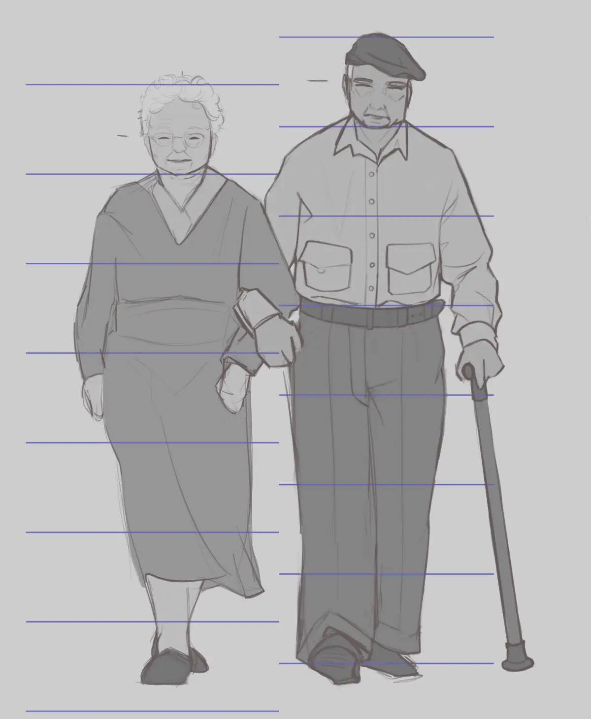 How to draw people in different ages by Goldish